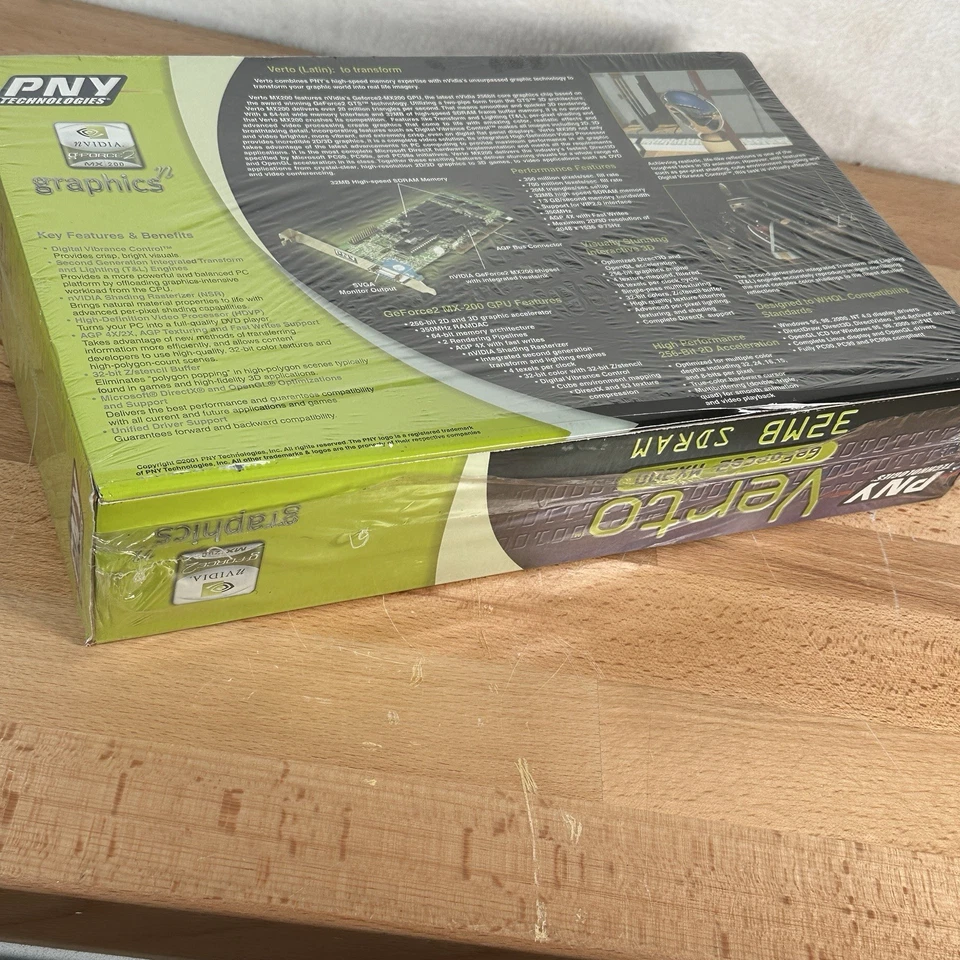Nvidia PNY Verto e-GeForce2 MX-200 PCI32MB Video Card - NEW SEALED - Image 3 of 4