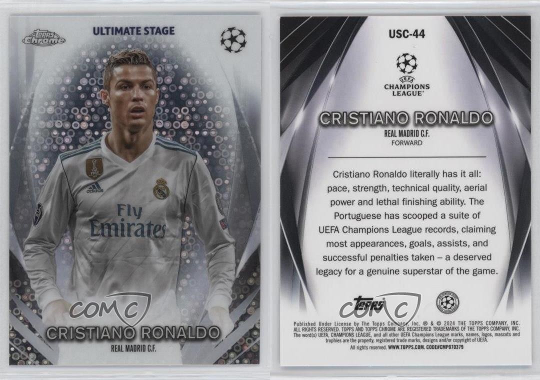 2023-24 Topps UEFA Club Competitions Ultimate Stage Chrome Cristiano Ronaldo