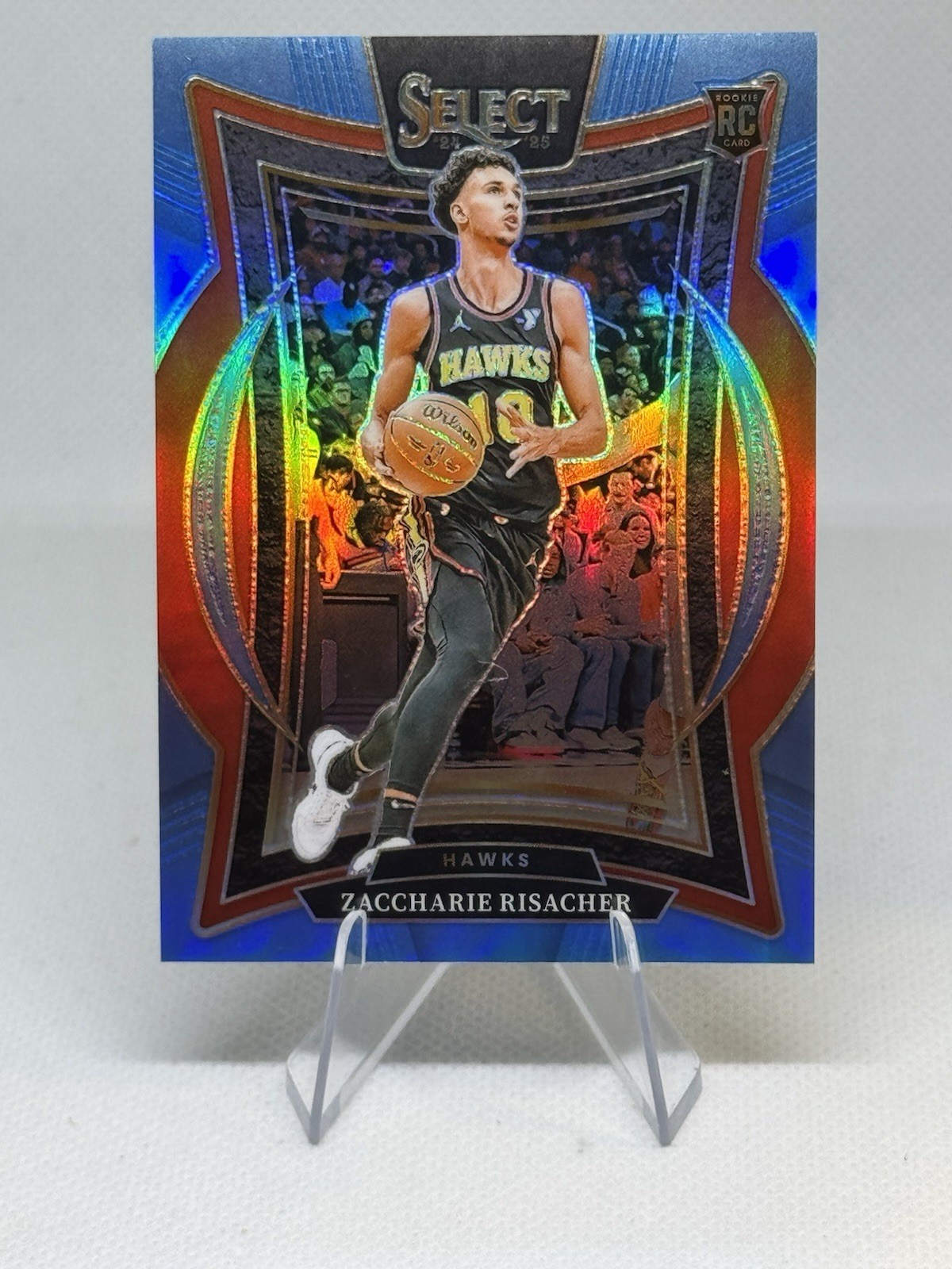 2024-25 Panini Select -Concourse Zaccharie Risacher #86 Light Blue Prizm /299 RC