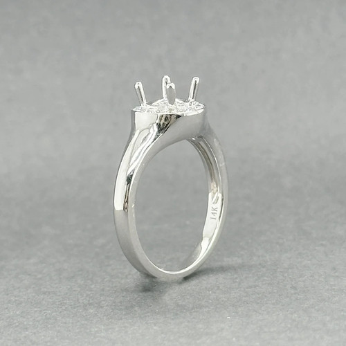Estate 14K White Gold 0.15ctw H/SI1 Diamond Mounting Ring
