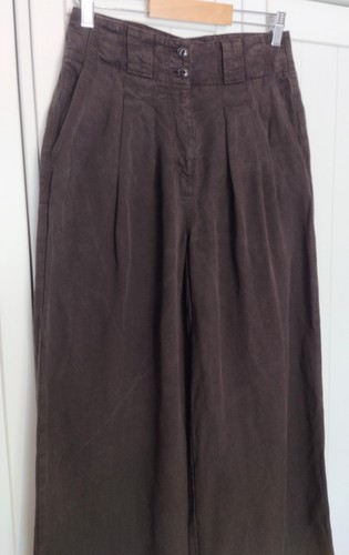 Poetry Hose weites Bein braun UK 8 Lyocell Leinen - Bild 3 von 18