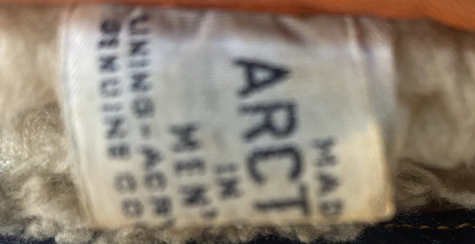 Guantes Gato Ártico DE COLECCIÓN Moto de Nieve Naranja y Negro Cuero Talla Mediana  Foto 3 de 4