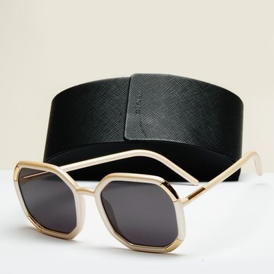 PRADA サングラス Prada Sunglasses 2020 Octagon Oversized Cream Beige PR20XS SPR 20X
