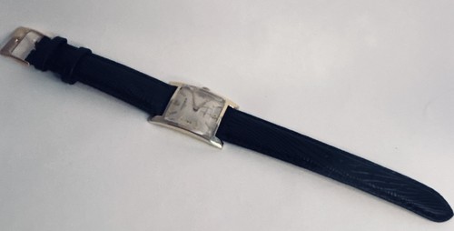 Longines 1950s 14k Gold Hourglass Watch 9LT Manual Wind Vintage Faceted Crystal - Picture 5 of 8