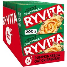 Ryvita Deli Pumpkin Seed and Oat Crispbread, 200 g, Pack of 8 8.93 per kilo