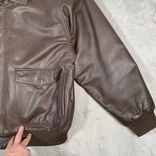 Orvis Lederjacke Herren XL braun Fliegenfischen Schulen Bomber Highwayman lachs - Bild 3 von 19