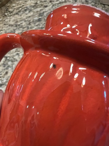 Frankoma Keramik Kaffeebecher Uncle Sam rot 1976 600 rot orange - Bild 8 von 9
