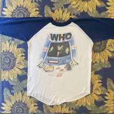 Vintage The Who 1982 American Tour Baseball 3/4 Sleeve T-shirt USA Made Sz M