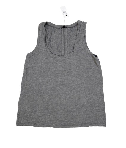 Express Tank Top Womens Medium Gray Relaxed Fit Sleeveless Scoop Neck Stretch - Picture 1 of 12