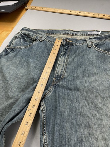 Jeans uomo Levis Silvertab 40x32 blu larghi skater larghi grunge denim gamba larga - Foto 9 di 11
