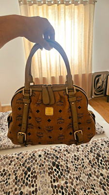 MCM Visetos Bowling-Bag / Boston-Bag