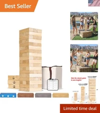 Engaging Giant Wooden Stacking Tower - Versatile Designs & Custom Rules