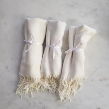 Cream Colored Pashmina Shawls / Scarves - Bridesmaid Shawls - Wedding Scarves