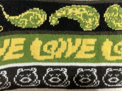 GANNI Smiley 😃 "Ganni Love" Woll Strick Pullover Weste Damen Gr. L - Bild 7 von 14