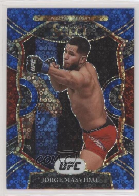 2021 Panini Select UFC Concourse Blue Disco Prizm 84/99 Jorge Masvidal #55 7m3