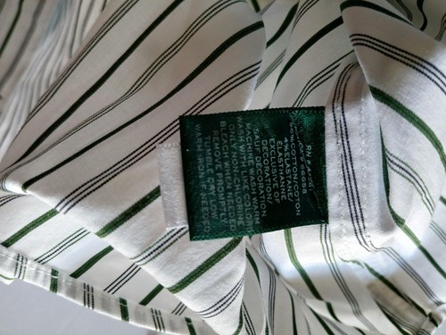 Lauren Ralph Lauren Hemd Damen Medium weiß grün gestreift Stretch bügelfrei - Bild 12 von 15