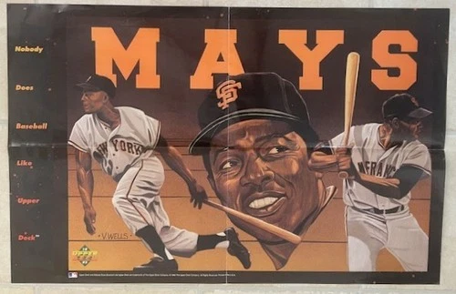 Willie Mays  Autographed Baseball and  1992 Upper Deck Poster  *NICE*