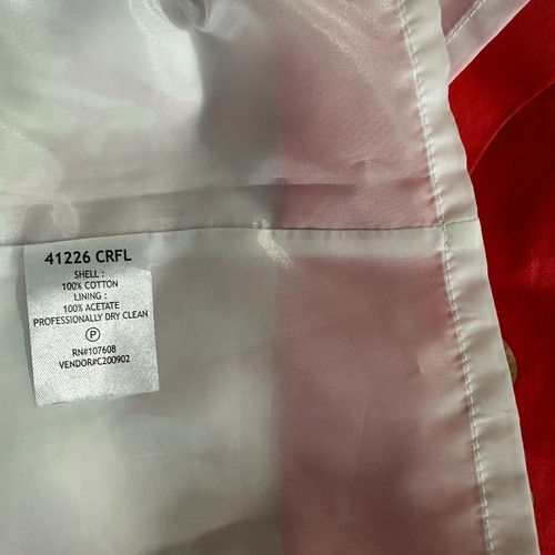 Chadwicks white Red and Orange Floral Dress fully lined size 10 - Picture 7 of 9