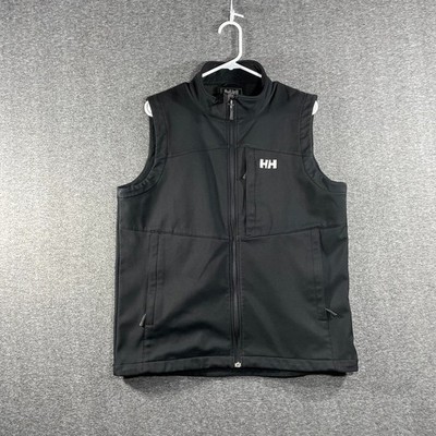 Helly Hansen Mens Vest Large Black Paramount Softshell Full Zip Outdoor Hiking