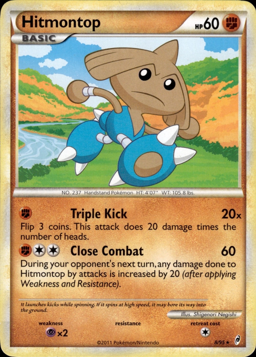 Hitmontop Holo Rare Call of Legends 8/95  LP