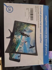 12" Curved 3D HD Phone Screen Magnifier – Universal Mobile Video Amplifier Stand