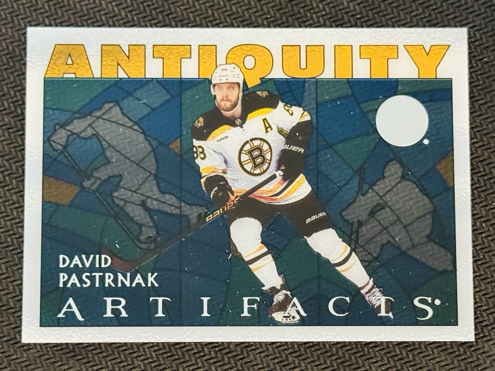 2025-26 Upper Deck Artifacts Antiquity Acetate David Pastrnak #AT-4