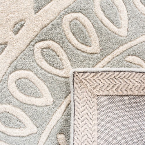 Bella Collection 8' x 10' Grey/Ivory BEL122A Handmade Premium Wool Area Rug - Picture 7 of 7