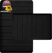 Bathroom Rugs Set 2 Piece Memory Foam Bath Rugs Non-Slip Bath Mat,Washable Room 