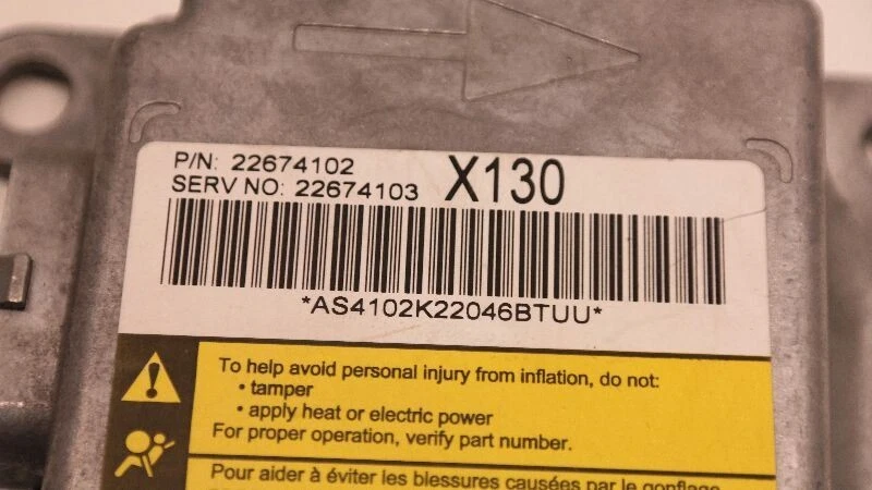 01 02 PONTIAC GRAND AM A/BAG CONTROL MODULE COMPUTER BRAIN 22632247        Foto 3 de 4