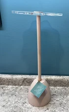 Kate and Laurel Pink Scallop Pedestal Drink Table, 9.5 x 9.5 x 22.5