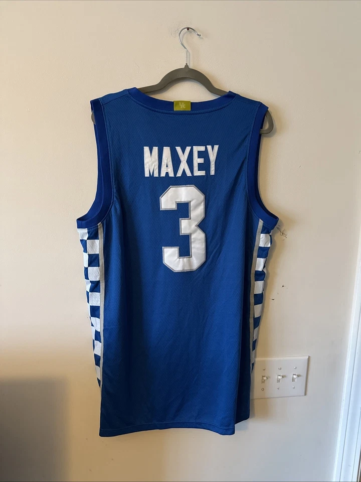 Men’s Nike Tyrese Maxey #3 Kentucky Wildcats Limited Jersey NCAA Size XL - Blue - Image 4 of 4