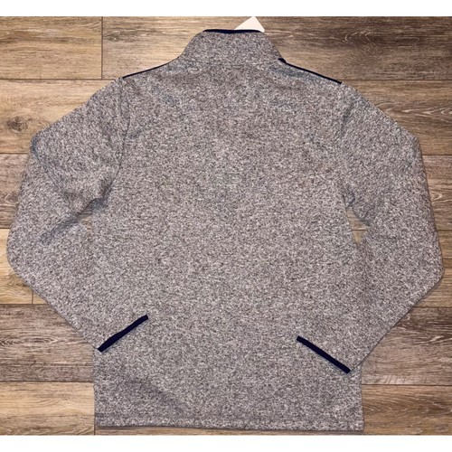 NWT Men's New England Patriots NFL Team Apparel 1/4 Zip Sweater - Medium-Gray - Picture 4 of 5