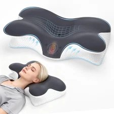 Cervical Neck Pillow for Neck Pain Relief,Side Sleeper Pillow for Sleeping,Me...