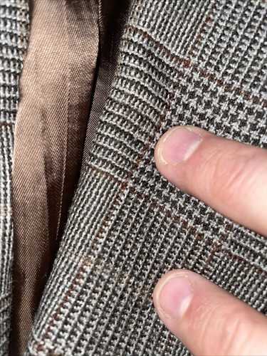 Solemare Maus Hoffman Ing Loro Piana Wool Cashmere Silk 50L Gray Brown Glen Plai - Picture 24 of 24