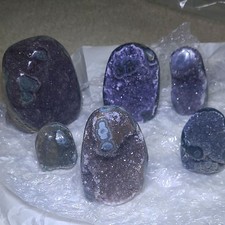 Lot de 6 druzy amythyste.