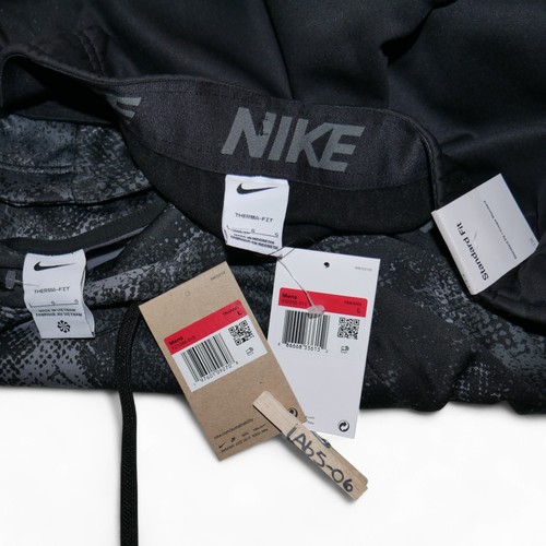 Nike Therma-Fit Felpa Uomo Nero/Grigio Mimetica Big Swoosh Tuta Nuova con etichette - Foto 14 di 14