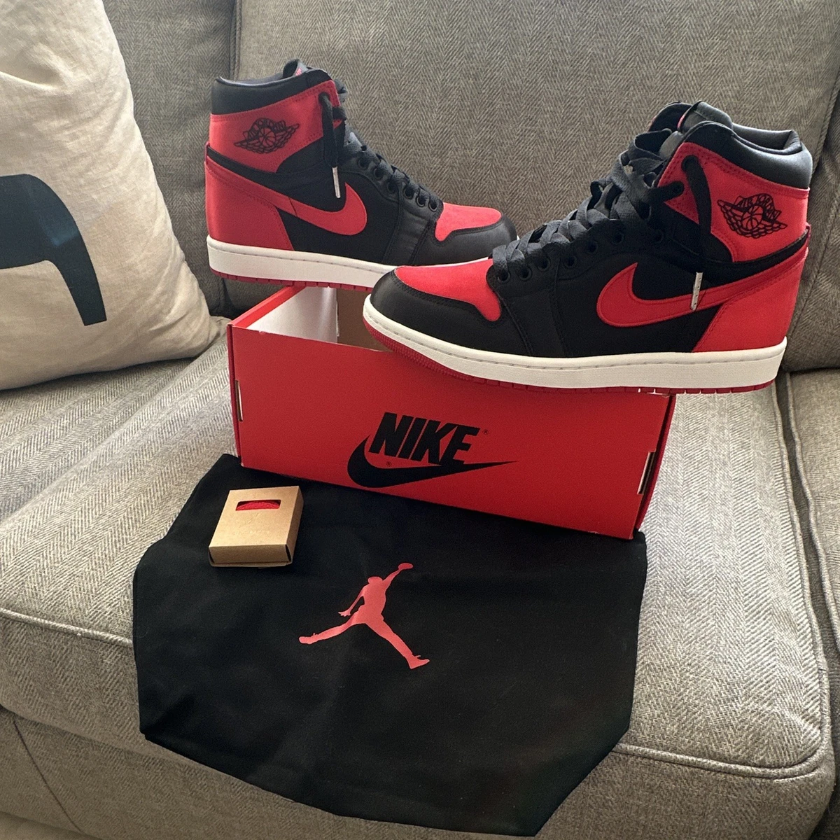Jordan 1 Retro OG High Satin Red W for sale | eBay