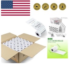 50 Rolls  2 1/4" x 50' Thermal POS Receipt Paper - Eco-Friendly Quality