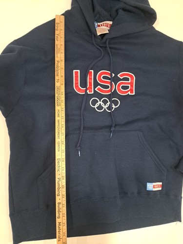 Vintage ROOTS Hoodie Sweatshirt Large Vintage 2002 USA Olympic Team Pullover Y2K L - Bild 8 von 9