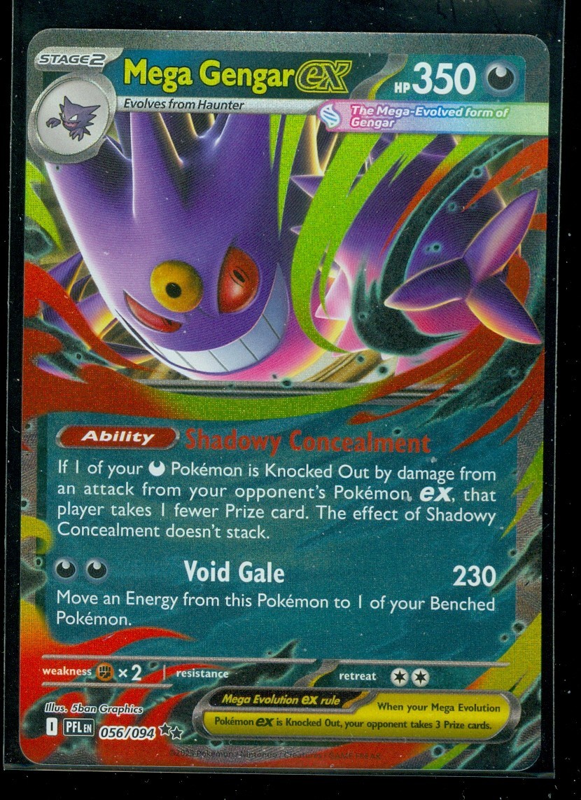 Pokemon MEGA GENGAR EX 056/094 - Phantasmal Flames - ULTRA RARE HOLO - MINT