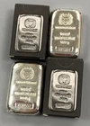 2 Germania Mint 100 Gram .9999 Silver Cast Bars3.215ozt ASW ea  B30552,B21327 81