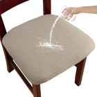 Waterproof Chair Seat Covers Set of 4 for Dining Room, Stretch Removable Washabl