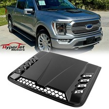 Glossy Black Air Flow Intake Bonnet Scoop Hood Cover Vent Kit For Ford F150 F250 Glossy Black Air Flow Intake Bonnet Scoop Hood Cover Vent Kit For Ford F150 F250