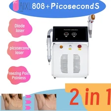 2IN1 808 diode laser hair removal+picosecond tattoo removal | 3 wavelengths