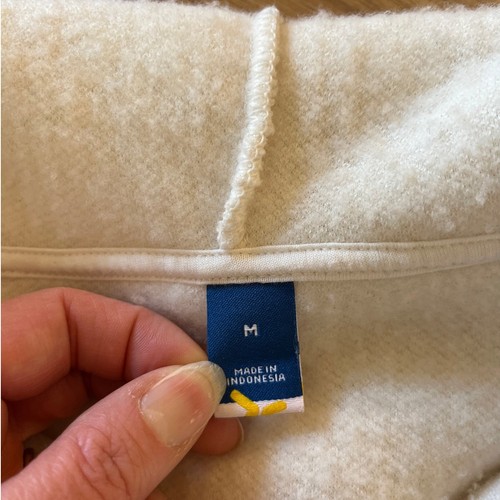 Old Navy Damen Sherpa Fleece Quarter Zip Tunika Hoodie Gr. M Creme Oversized - Bild 4 von 7