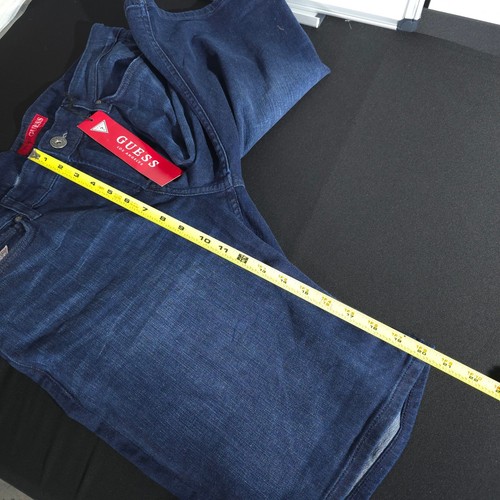 GUESS Los Angeles Herren Denim Bermuda Shorts Dark Wash Neu mit Etikett Größe 35x10 Jeans Einfarbig - Bild 3 von 16