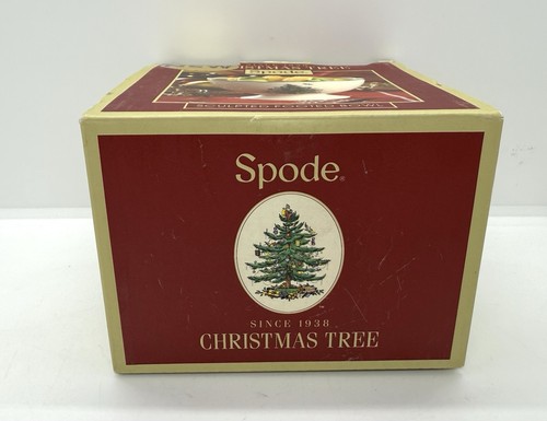 Christmas Tree Spode Sculpted Footed Bowl Holiday Serveware Decor 4.75" - Picture 7 of 10