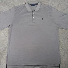 Polo Ralph Lauren Golf Polo Shirt XL Striped Brown Short Sleeve Peru