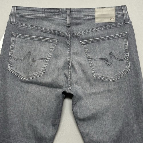 Jeans uomo AG Adriano Goldschmied The Graduate taglia 36x34 grigio denim lavaggio medio - Foto 11 di 24
