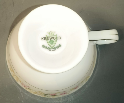 Vintage Meito Kenwood Japan Teacup Pink Rose Pattern with Silver Trim - Picture 7 of 9